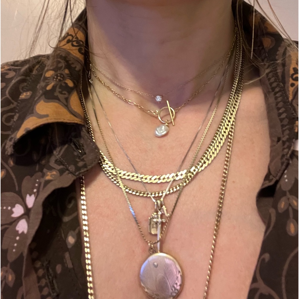 Gold fill choker with pearl